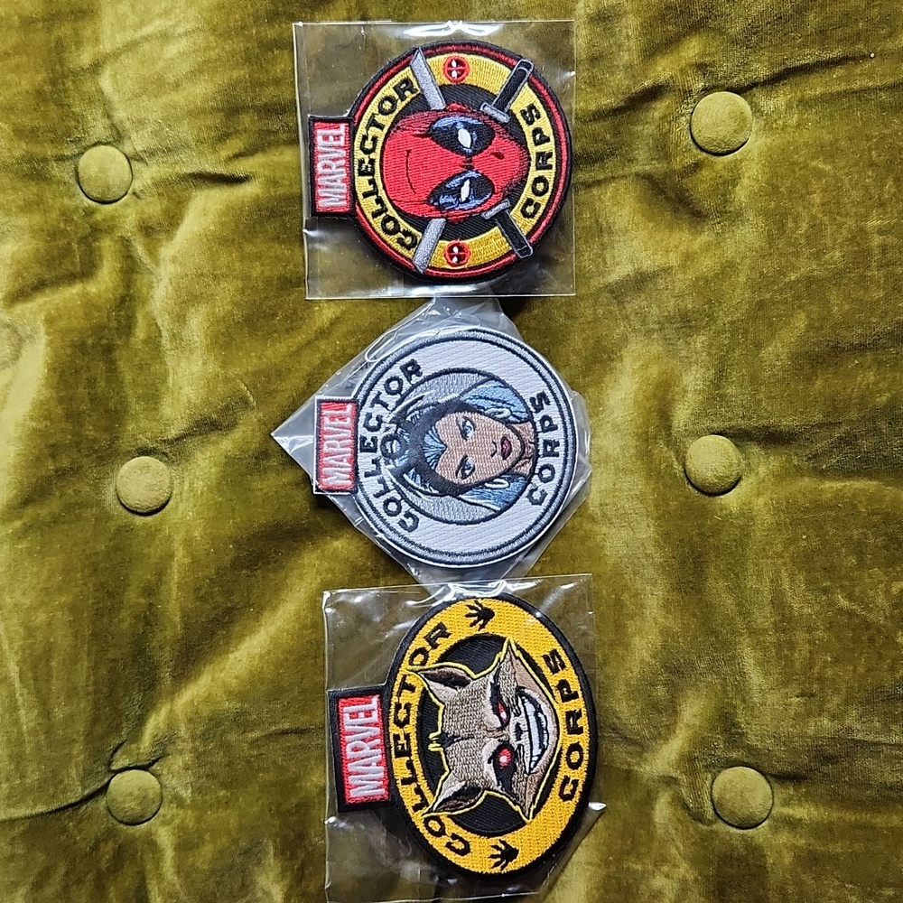 New in Package Loot Crate Collector Corps Collectable Marvel Patch Bundle of 3
